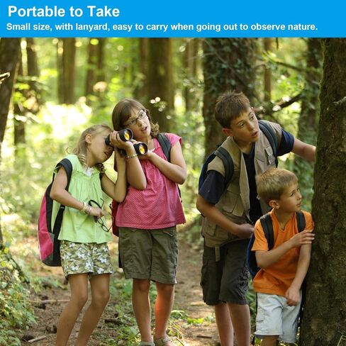 مجموعة مناظير باتيكل 8 × 21، تلسكوب صغير الحجم قابل للطي عالي الدقة مقاوم للصدمات مع حبل لمشاهدة الطيور والمشي لمسافات طويلة والتخييم والسفر في الهواء الطلق، برتقالي in Kuwait