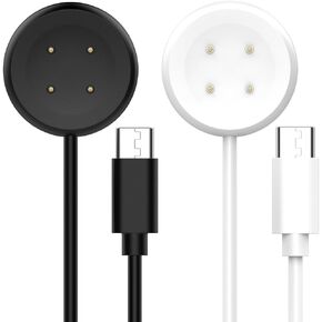[عبوتان] Ginffaa متوافق مع شاحن Google Pixel Watch 2، وقاعدة شحن لاسلكية USB C Pixel Watch 2، ملحقات كابل شاحن مغناطيسي من النوع C لساعة Google Pixel 2 (أبيض + أسود، 3.3 قدم) in Kuwait