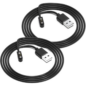 [2 Pack] Charger Compatible with EIGIIS K22 / K27 / K28 Military Smart Watch, 2FT Smart Watch Replacement USB Charging Cable Cord