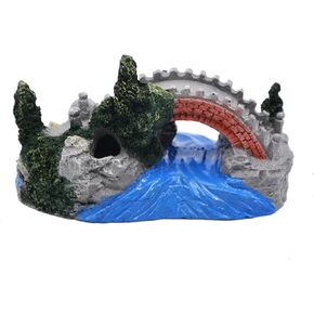 ديكور جسر حوض السمك سايم، ديكور جسر القوس الاصطناعي لخزان الأسماك، حلية جسر حوض السمك لتزيين المناظر الطبيعية لحوض السمك، بيتا، مخبأ الأسماك الذهبية in Kuwait