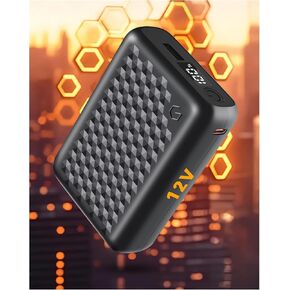 Wulcea 12v 18400mAh Power Bank High Capacity Type-C Input，USB Type-C DC Output Fast Charge for Graphene Heated Jacket Heated Vest Long Lasting Portable Charger Digital Display for Genovega VERGOO
