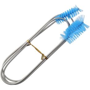 Aquarium Filter Hose Brush Extra-Long Flexible Blue Tube Cleaning Brush Stainless Steel Feeding Tube Brush Fish Tank