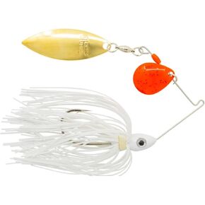 KS9126-38 Pulsator Kicker Series Spinnerbait, Snow, Tandem, 3/8 oz