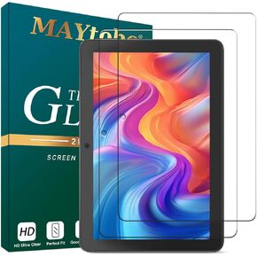 MAYtobe [2-Pack Screen Protector for Fire HD 8 (2022/2020, 12th/10th) (8 Inch) Tempered Glass, No Bubbles, Easy to Instal, Scratch-Resistant