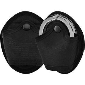 2 Pcs Handcuff Case, Handcuff Holster, Open Top Oxford Cloth Cuff Pouch for Duty Belt Police Law Enforcement Security Officer Accessories Fits Standard Chain or Hinge Handcuffs
