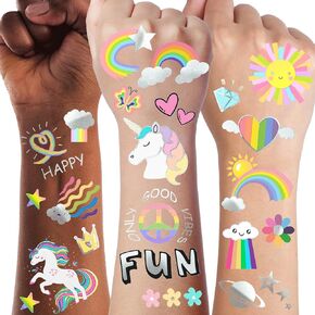 FANRUI 48 PCS 3D Shamrock Temporary Tattoos For Kids Adults Irish Party Favor Accessories, St. Patrick's Day Tattoos Stickers Women Men, Saint Patricks Day Tattoo Lucky Green Four Leaf Clover Decals