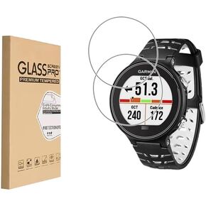 (2 Pack) Screen Protector for Garmin Forerunner 220/225 / 230/235 / 620/630 Tempered Glass，9H Hardness Anti Scratch，Bubble Free，Case Friendly Easy Installation