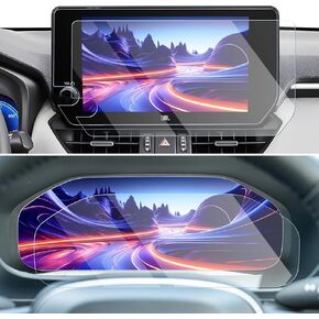 CDEFG 4 Pack Anti Reflection Screen Protector Compatible with 2023 2024 RAV4 Limited/Adventure/TRD/Off-Road/Hybrid XSE 10.5 Inch, Anti Glare Anti Scratch Screen Guard for 2023 2024 RAV4 Accessories