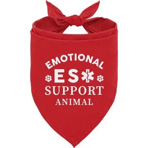 Emotional Support Animal Dog Bandana, ESA Dog Accessories, Support Dog Vest, Emotional Support Dog, Pet Dog Scarf Accessories, ESA Pet Scarf, Dog Bandana Gift, Service Dog Bandana (D46)