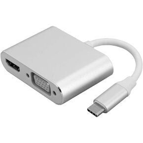 Display Port Alternate Mode Safe Type‑C Adapter Type‑C to HDMI for Monitor(Silver)