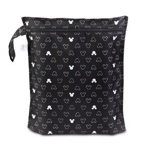 Bumkins Waterproof Wet Bag for Baby, Travel, Swim Suit, Cloth Diapers, Pump Parts, Pool, Gym Clothes, Toiletry, Strap to Stroller, Daycare, Zipper Bag, Wetdry Packing, Hello Kitty and Friends