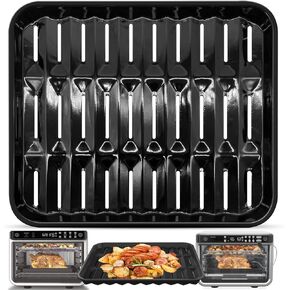 Air Fryer Grill Pan for Ninja Foodi DT251 DT201 DT200 Digital Air Fryer Countertop Oven, 13.6 * 11.6'' Air Fryer Grill Plate Crisper Plate Rack Accessories Replacement Parts Tray,Dishwasher Safe