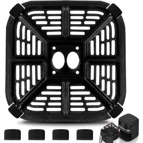GWY Air fryer Accessories 2QT Air Fryer for BLACK+DECKER Purify, 6.3’’×6.3’’ Food Grade Air Fryer Grill Pan Grill Plate Crisper Plate Replacement Parts Tray Rack