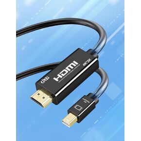 4K Mini DisplayPort to HDMI Cable UHD Thunderbolt to HDMI Cord, Mini DP to HDMI Compatible for MacBook Air/Pro, Surface Pro/Monitor/TV/Projector More (20ft)