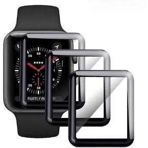 [3 Pack] SUKER Compatible for Apple Watch 44mm Series 4 Screen Protector [Not Tempered Glass], 3D Curved Full Coverage Anti-Scratch Flexible Film Screen Protector for Apple iWatch 44mm