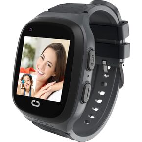 4G Kids Smart Watch GPS Tracker - Smartwatch with Two Way Call Video Calling 7 Puzzle Games Voice Chat SOS School Mode Pedometer Geo-Fence Touch Screen Alarm Clock Smartwatches for Boys Girls