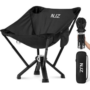 Heavy Duty Folding Chair for Outside, Support 600 LBS, High Back Camping Chair for Adult with Side Pockets, Carry Bag, Perfect for Road Trip, Sports, Lawn, Outdoor Events, Blue