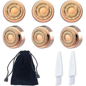 Replacement Heads Compatible with Finishing Touch Flawless Facial Hair Removal Tool for Women (Shaver Head 4PCS + Velvet Bag + Brush 2PCS)