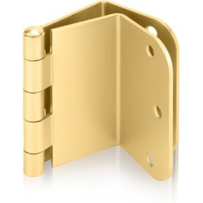 Haidms 3 Pack Offset Hinges Satin Nickel 3.5inch with 5/8'' Radius Corner Swing Clear Offset Door Hinge for Heavy Duty Door Exterior Door Interior Door