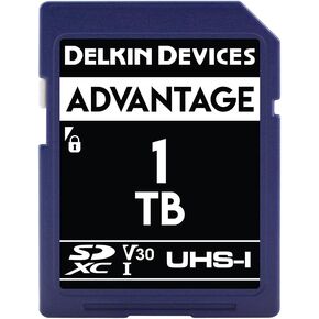 Delkin Devices 1TB Advantage SDXC Memory Card UHS-I (U3/V30) - High Speed SD Card 1TB for Cameras | Memory Cards for Cameras with 4K UHD, Full HD, Shock/Water/X-Ray Proof