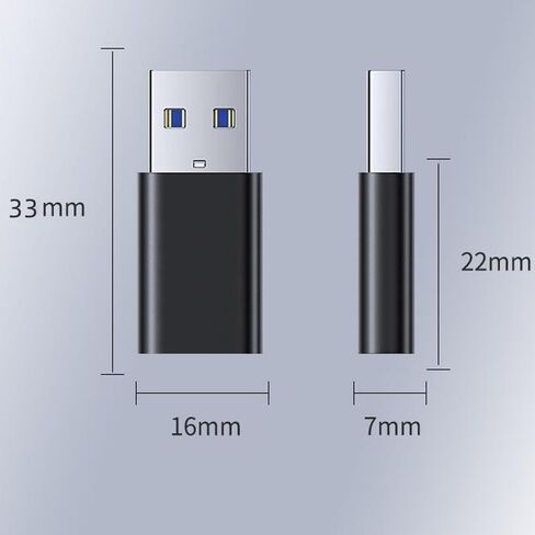 MINCHEN 10 محولات USB C إلى USB3.0، وصلة Type C أنثى إلى USB OTG لأجهزة Mac وأجهزة الكمبيوتر المحمولة والهواتف الذكية والشواحن وبنوك الطاقة والمزيد من الأجهزة (10، أسود + فضي) in Saudi Arabia