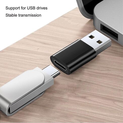 MINCHEN 10 محولات USB C إلى USB3.0، وصلة Type C أنثى إلى USB OTG لأجهزة Mac وأجهزة الكمبيوتر المحمولة والهواتف الذكية والشواحن وبنوك الطاقة والمزيد من الأجهزة (10، أسود + فضي) in Saudi Arabia