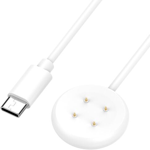 [عبوتان] Ginffaa متوافق مع شاحن Google Pixel Watch 2، وقاعدة شحن لاسلكية USB C Pixel Watch 2، ملحقات كابل شاحن مغناطيسي من النوع C لساعة Google Pixel 2 (أبيض + أسود، 3.3 قدم) in Kuwait