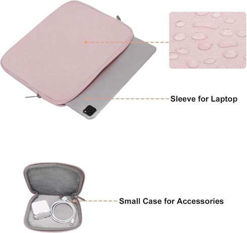 MOSISO Tablet Sleeve Case for 13 inch iPad Pro M4 & iPad Air M2 2024, iPad Pro 12.9 inch M2 M1 6th 5th 2022-2018 with Magic Keyboard&Smart Keyboard Folio, Neoprene Carrying Bag with Small Case, Black in Saudi Arabia