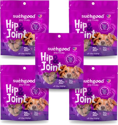 SuchGood Hip and Joint Dog Treats - 70 Count Advanced Joint Support Chews for All Breed Sizes, Premium Glucosamine and Chondroitin for Dogs - (Chicken Flavor, 2 Pack) in Saudi Arabia