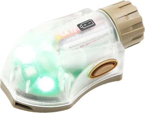 Tactical IR Strobe Helmet Light Military Identification Light with LED Visible Light Constant-on & Strobe Survival Signal Light (Tan-Green) in Kuwait