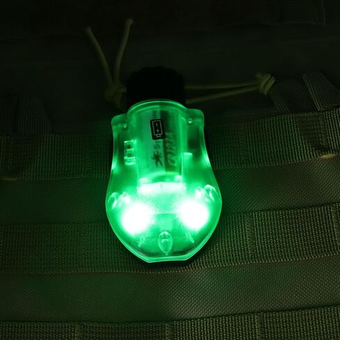 Tactical IR Strobe Helmet Light Military Identification Light with LED Visible Light Constant-on & Strobe Survival Signal Light (Tan-Green) in Kuwait