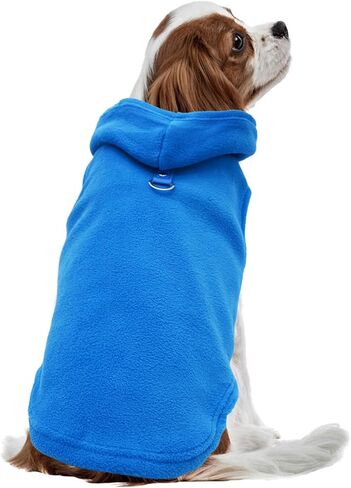 Dog Hoodie Pet Fleece Sweater with Hat Warm Soft Dogs Winter Coat Jacket with Leash Attachment for Small Medium Dogs Blue Medium in Saudi Arabia
