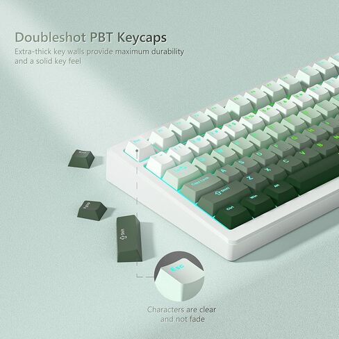 Womier Black Keycaps for Mechanical Keyboard, Shine Through Key caps in Kuwait