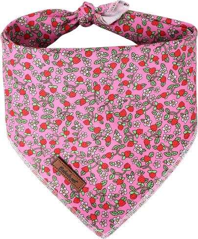 Plaid Dog Bandana - Soft Pink Checkered Dog Neck Scarf, Cute Spring Pet Bib for Medium Large Dogs, Sweet Photo Dogs Cats Prop for Daily Use Parties & Pet Photography L in Saudi Arabia