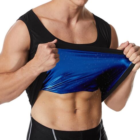 Sauna Vest for Men Waist Trainer,Sleeveless Sauna Suit for Men Weight Loss,Sauna Shirt for Men Compression Tank Top in Saudi Arabia