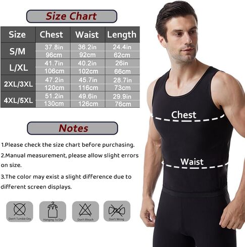 Sauna Vest for Men Waist Trainer,Sleeveless Sauna Suit for Men Weight Loss,Sauna Shirt for Men Compression Tank Top in Saudi Arabia