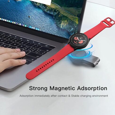 شاحن محمول لساعة سامسونج جالاكسي، شاحن ساعة جالاكسي المغناطيسي USB C&USB A 2 في 1 شحن لاسلكي سريع، شاحن سفر لساعة جالاكسي الترا/7/6/6 كلاسيك/5/5 برو/4/4 كلاسيك، أسود in Kuwait