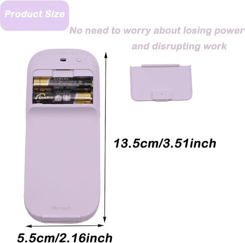 Arc Touch Mouse, Appliable for Microsoft Surface Arc Mouse FHD-00001 Portable Foldable Mouse Silent Folding Arc Mouse for Computer Mac OS Laptop Notebook (Purple) in Saudi Arabia
