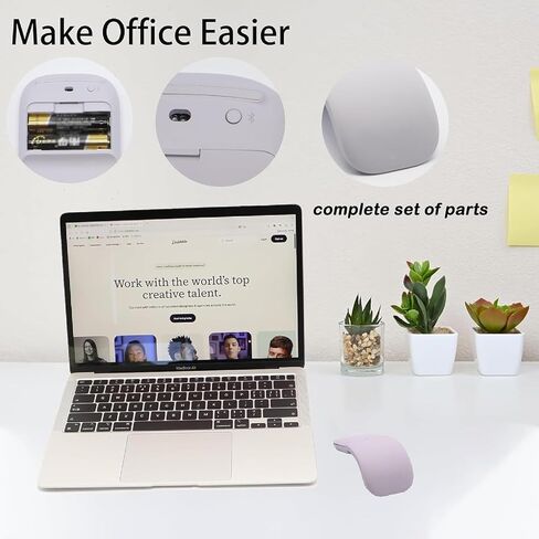 Arc Touch Mouse, Appliable for Microsoft Surface Arc Mouse FHD-00001 Portable Foldable Mouse Silent Folding Arc Mouse for Computer Mac OS Laptop Notebook (Purple) in Saudi Arabia