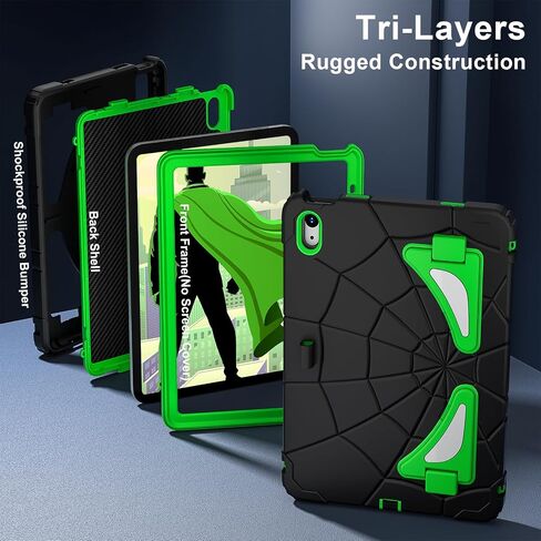 حافظة WESOROL لجهاز iPad الجيل العاشر مقاس 10.9 بوصة، حافظة iPad صديقة للأطفال من الجيل العاشر مع حامل قلم حزام الكتف بمسند، حافظة مقاومة للصدمات لجهاز iPad الجيل العاشر إصدار 2022، أحمر أسود in Kuwait