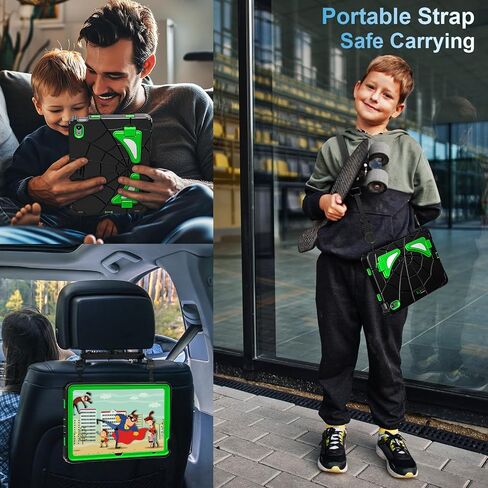 حافظة WESOROL لجهاز iPad الجيل العاشر مقاس 10.9 بوصة، حافظة iPad صديقة للأطفال من الجيل العاشر مع حامل قلم حزام الكتف بمسند، حافظة مقاومة للصدمات لجهاز iPad الجيل العاشر إصدار 2022، أحمر أسود in Kuwait