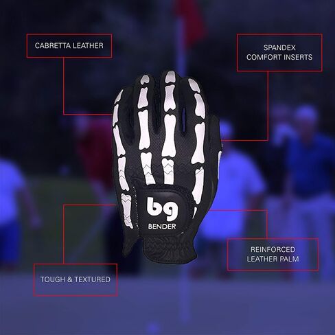 BG Bender Golf Glove | Wear On Left | (Red Line, Mens Small) in Saudi Arabia