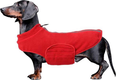 Dachshund Sweater,Small Dog Sweaters Dachshunds Clothes for Miniature,Fleece Dogs Coat,Warm Doggy Coats for Medium Dogs Girl,Female Puppy Winter Jacket Apparel & Accessories (Blue, Medium) in Saudi Arabia