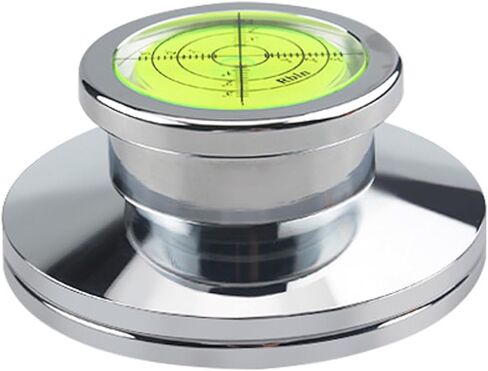 Turntable Level Record Weight Disc Stabilizer Speed Measure Strobe Scale LP Weight Record Puck Aluminum Vinyl Clamp with Bubble Level for Record Player Phonograph (Silver) in Saudi Arabia