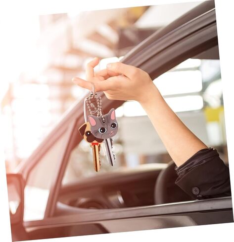 galpada 6pcs الكرتون مفتاح مجموعة الحيوانات الأليفة العلامات عيد الميلاد ديكور سيارة مفتاح سلسلة سيارة حلقة رئيسية الحيوان سيارة المفاتيح الزخرفية مفتاح يغطي الحديد مفتاح الأغطية الواقية مفتاح الزخرفية يغطي سحر قذيفة ملكة جمال in Kuwait