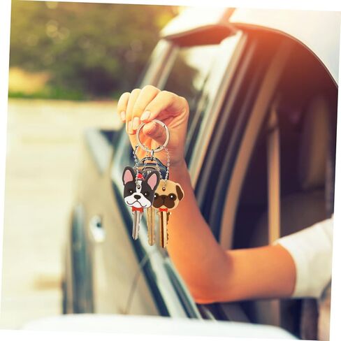 galpada 6pcs الكرتون مفتاح مجموعة الحيوانات الأليفة العلامات عيد الميلاد ديكور سيارة مفتاح سلسلة سيارة حلقة رئيسية الحيوان سيارة المفاتيح الزخرفية مفتاح يغطي الحديد مفتاح الأغطية الواقية مفتاح الزخرفية يغطي سحر قذيفة ملكة جمال in Kuwait