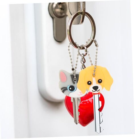 galpada 6pcs الكرتون مفتاح مجموعة الحيوانات الأليفة العلامات عيد الميلاد ديكور سيارة مفتاح سلسلة سيارة حلقة رئيسية الحيوان سيارة المفاتيح الزخرفية مفتاح يغطي الحديد مفتاح الأغطية الواقية مفتاح الزخرفية يغطي سحر قذيفة ملكة جمال in Kuwait