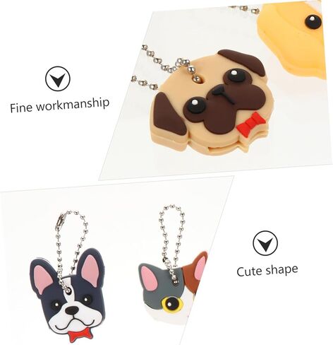 galpada 6pcs الكرتون مفتاح مجموعة الحيوانات الأليفة العلامات عيد الميلاد ديكور سيارة مفتاح سلسلة سيارة حلقة رئيسية الحيوان سيارة المفاتيح الزخرفية مفتاح يغطي الحديد مفتاح الأغطية الواقية مفتاح الزخرفية يغطي سحر قذيفة ملكة جمال in Kuwait