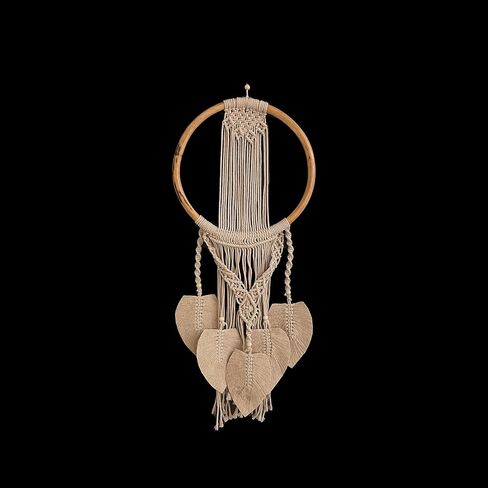 Large Black Dream Catcher Macrame with Woven Tassels Pom Poms & Beads Boho Wall Home Decor Gift - XL Size - 34" Long & 12" Wide in Kuwait