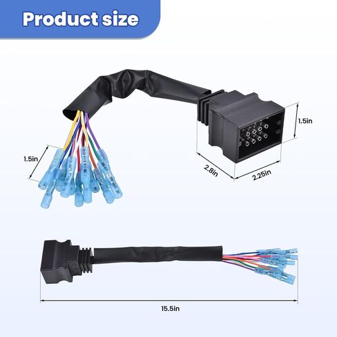 MSC04753 MSC04754 Snow Plow Wiring Harness Repair Kit 13 Pin Connector Fit Boss Snowplow Blade 13-Pin Plow and Vehicle Side Replace 1304745, 1304744, MSC03744, MSC03743, MSC04581 in Saudi Arabia